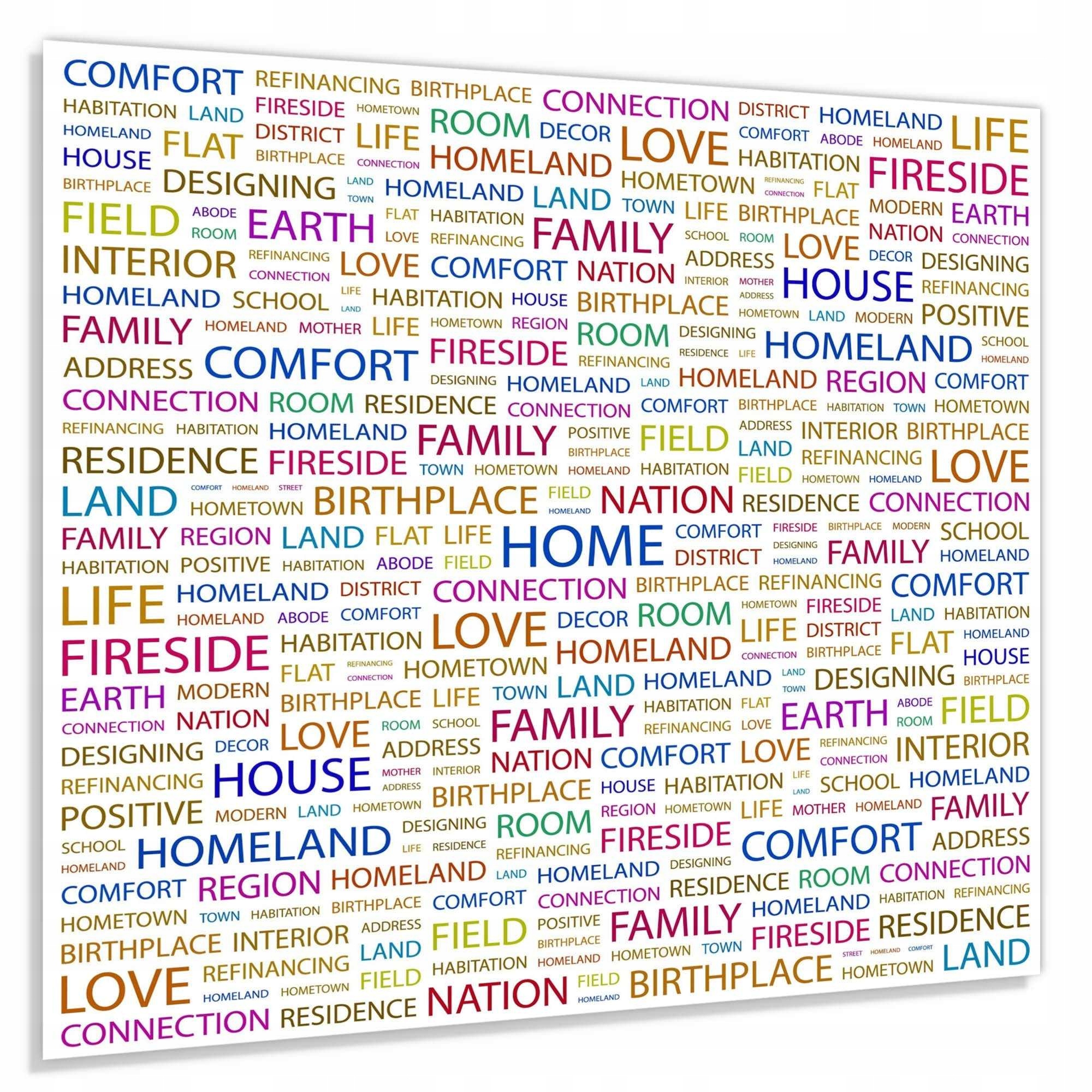 Szkło hart 60x70 Domowe hasła + KLEJ