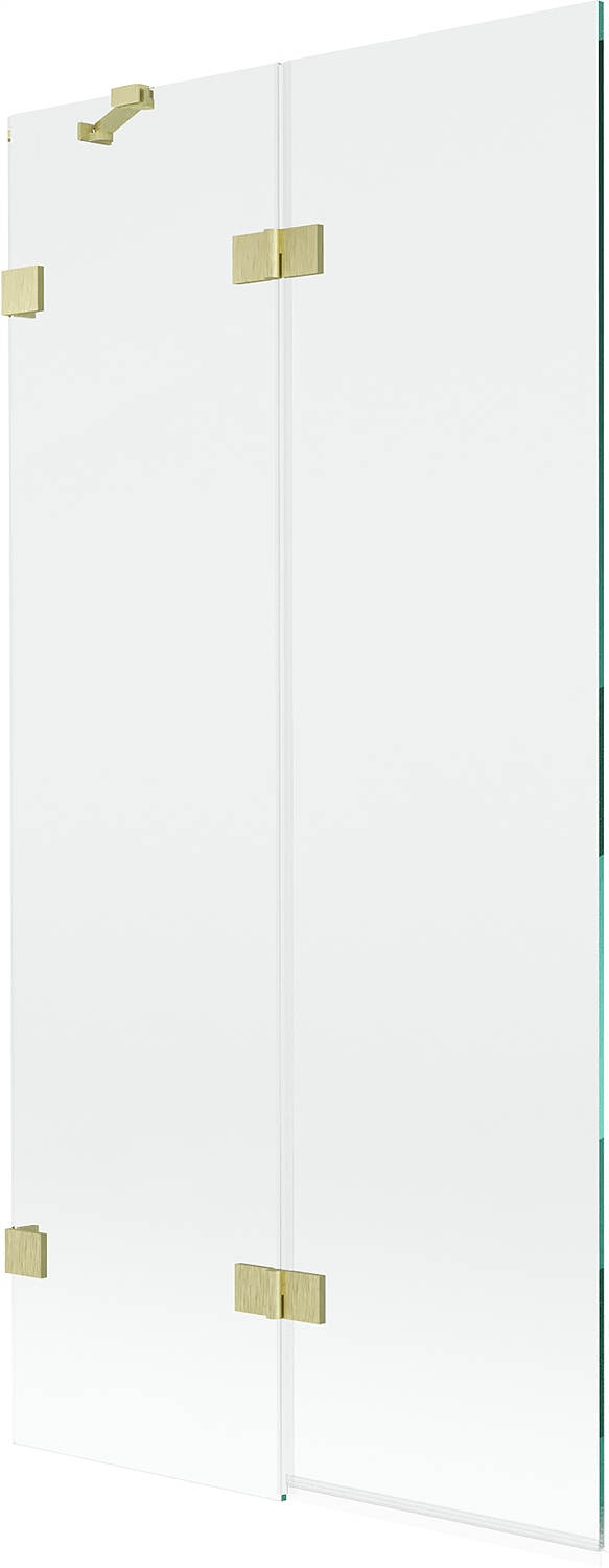 Mexen Lunar vana paravan 2-křídlový levý 90 x 150 cm, transparentní, zlatý
