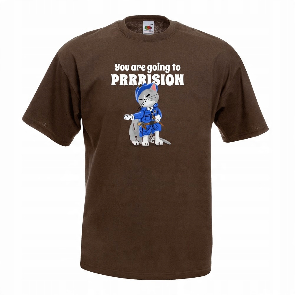

Koszulka youre goin to prrrision M brązowa