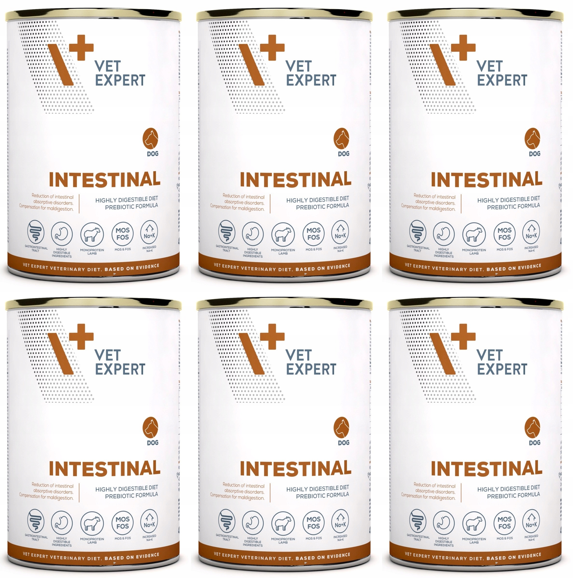 4T VetExpert Dog Intestinal puszki 6 x 400 g