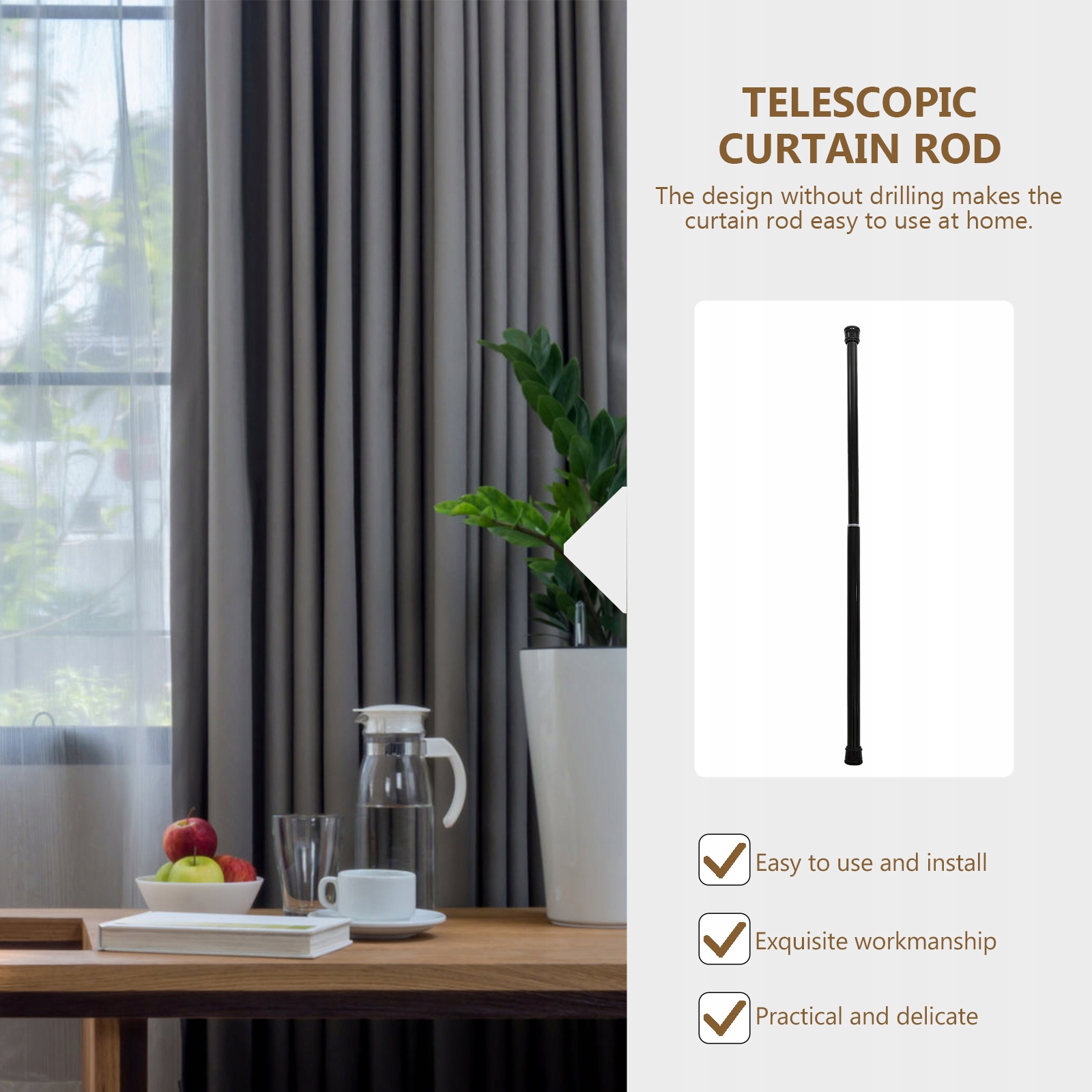 KARNISZ TELESKOPOWY Z REGULOWANĄ ELASTYCZNOŚCIĄ Rodzaj inny