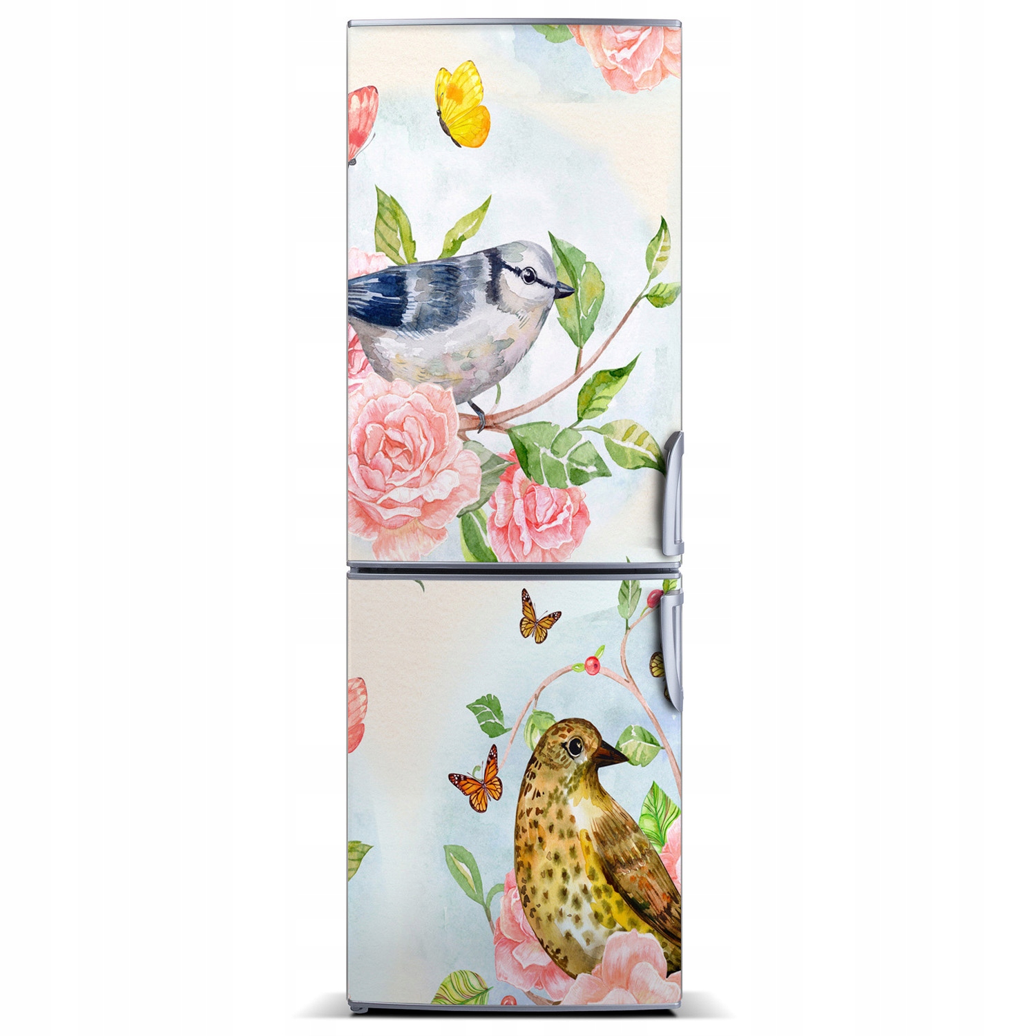 

Naklejka Magnes na lodówkę motyle kwiaty 60x180