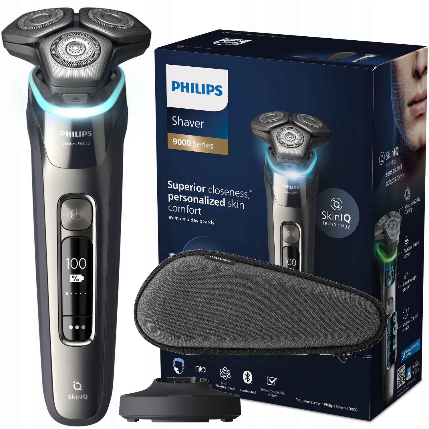 Elektrický holiaci strojček na fúzy Philips série 9000 S9974/35 na mokro a sucho