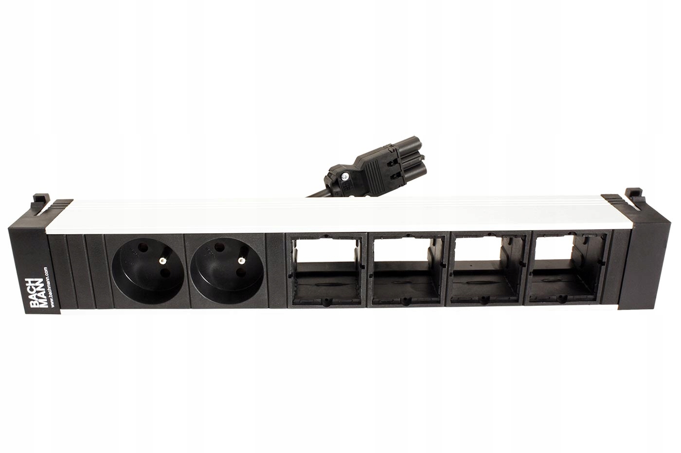 Bachmann Systém Power Frame, box pro 6 modulů, 2x zásuvka Cz, 4x volné