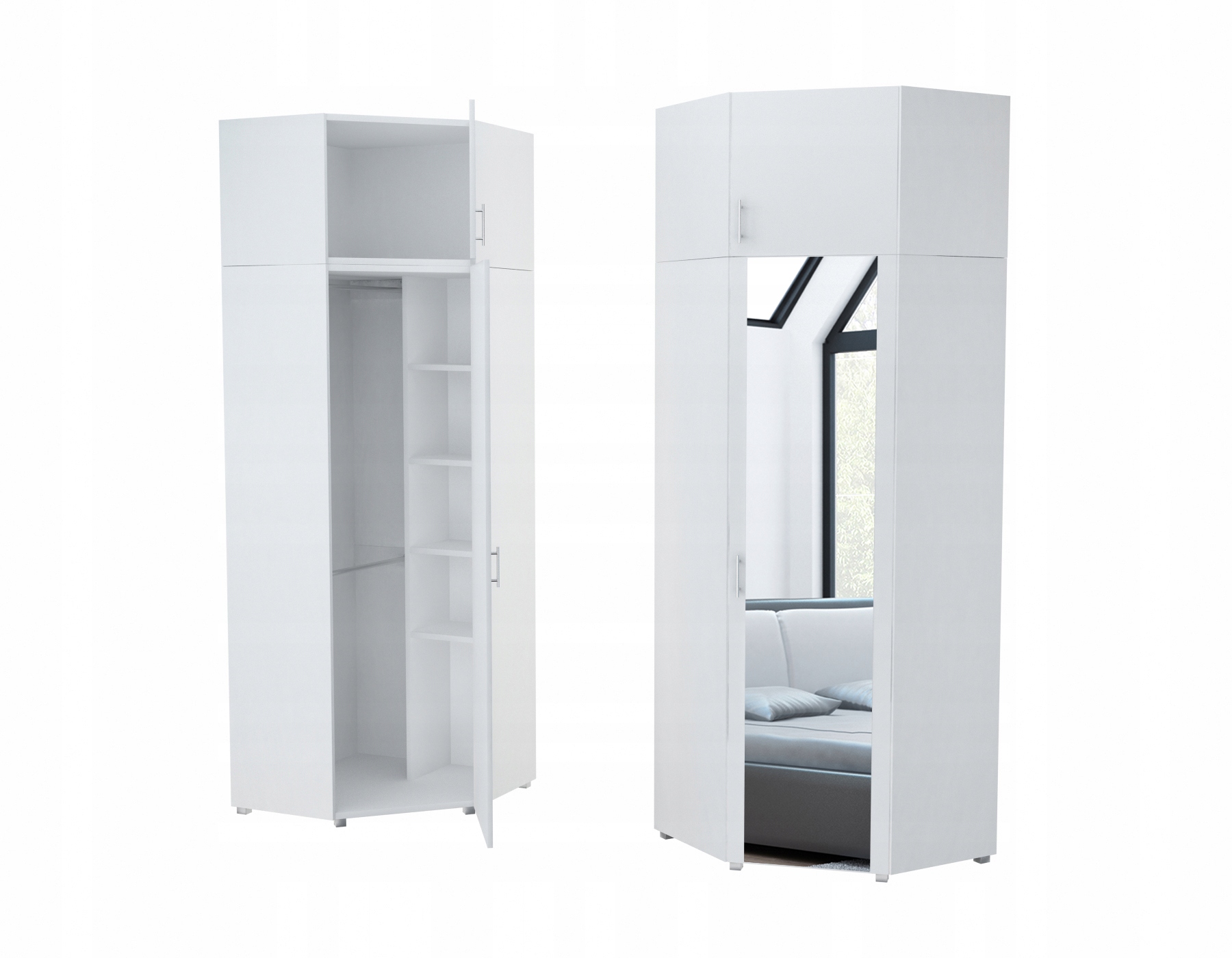 SZAFA NAROŻNA - DĄB SONOMA - PRODUCENT! Wysokość mebla 192 cm