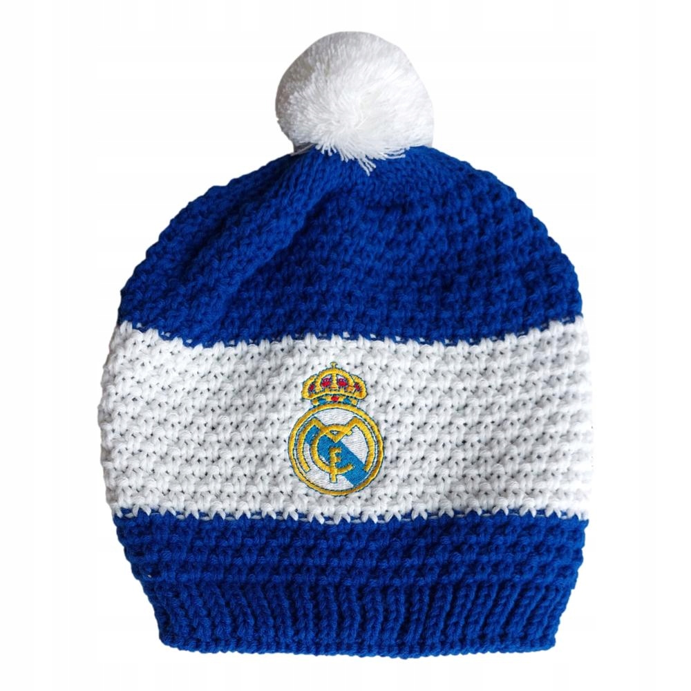 REAL MADRYT CZAPKA ZIMOWA Z POMPONEM DLA KIBICA