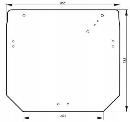 sklo John Deere 5000 zadní bezbarvé R206835