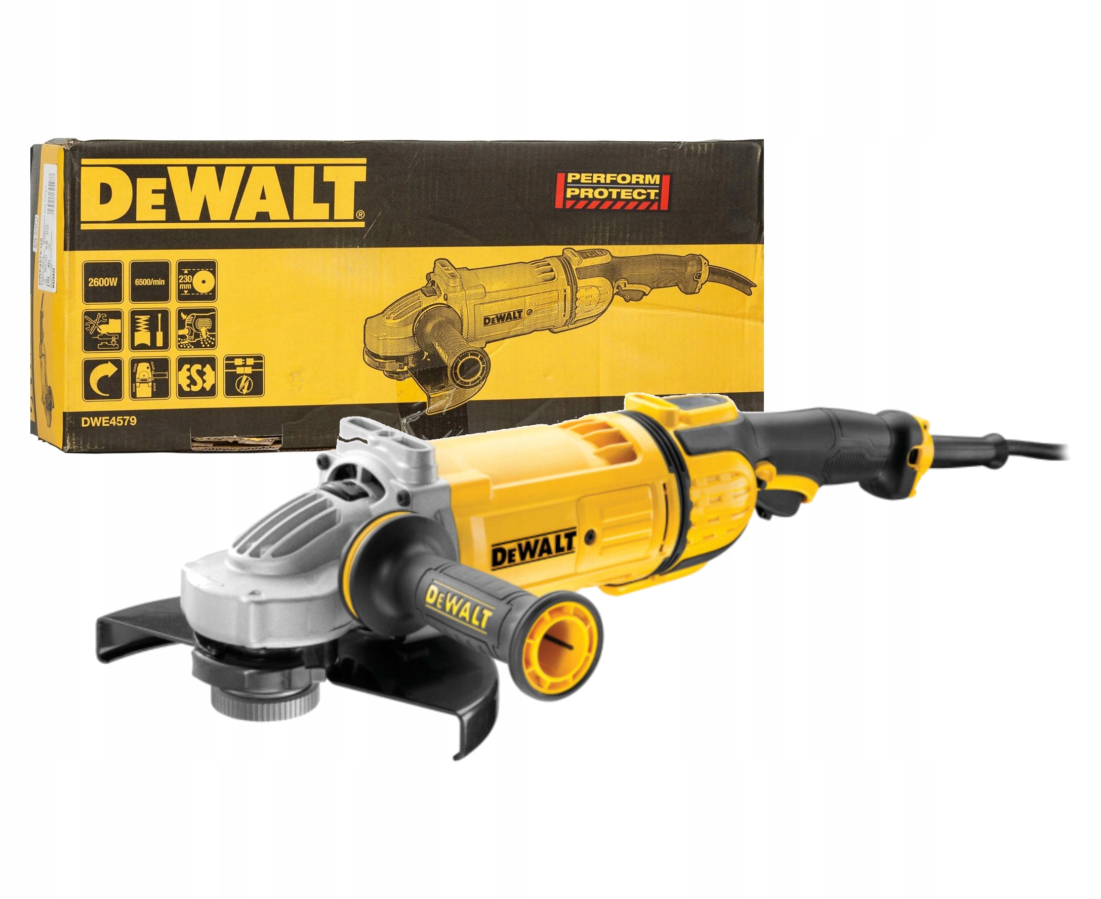 DeWALT Mocna Szlifierka Kątowa 230 2600W łagodny start DWE4579