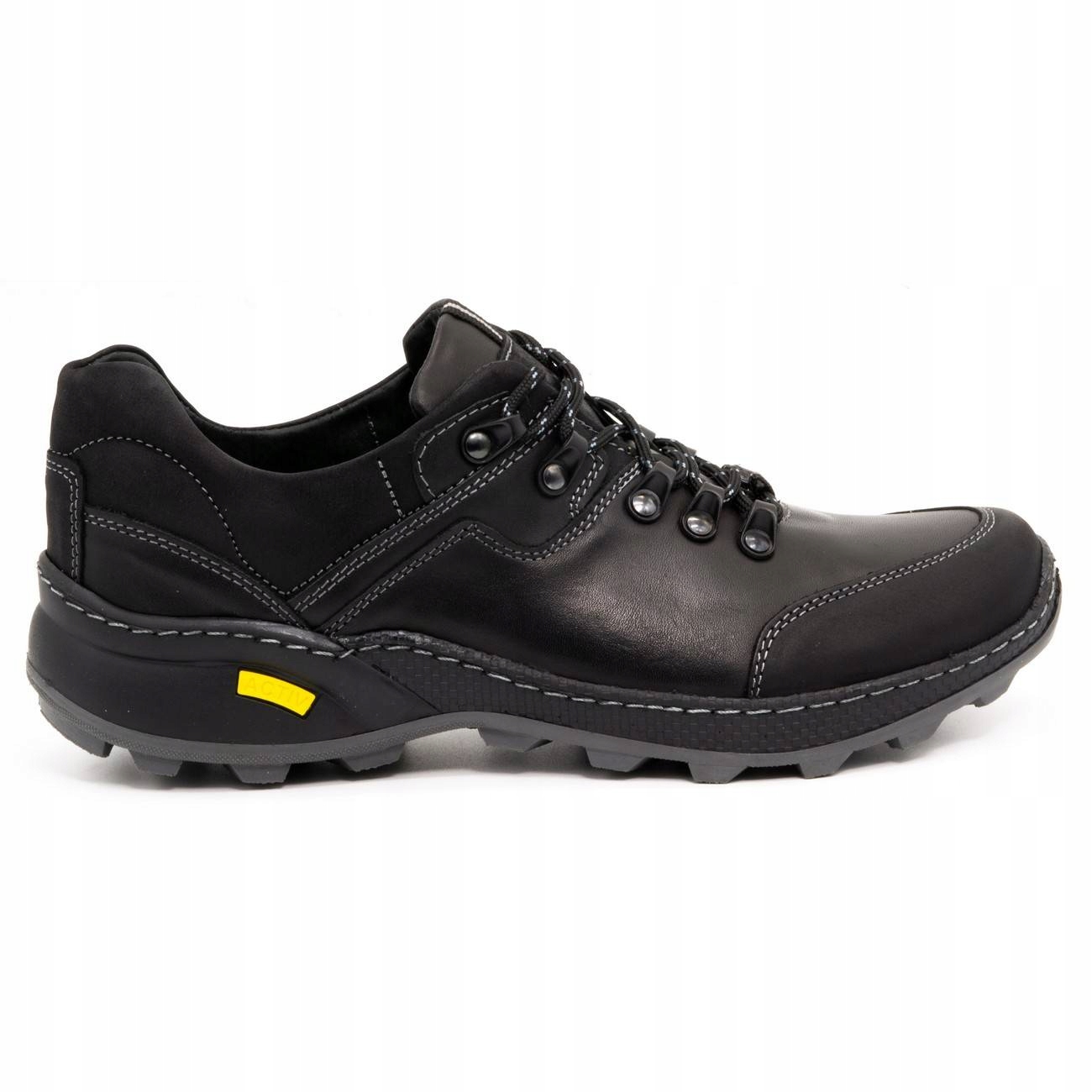 

Buty Męskie Skórzane Trapery 515 Czarny 44
