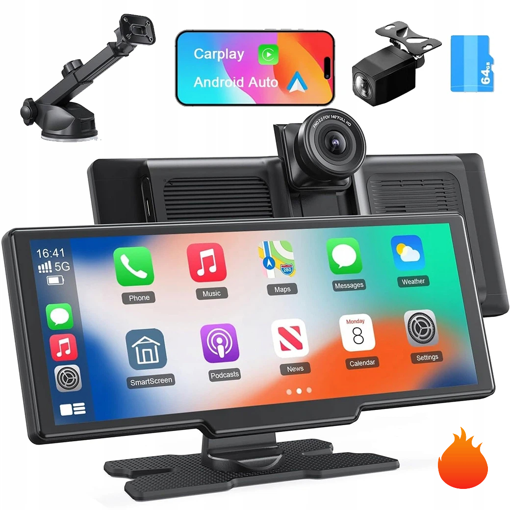 Stacja Multimedialna 4K 9.26" Carplay Android Auto Wifi Kamera Dotykowy