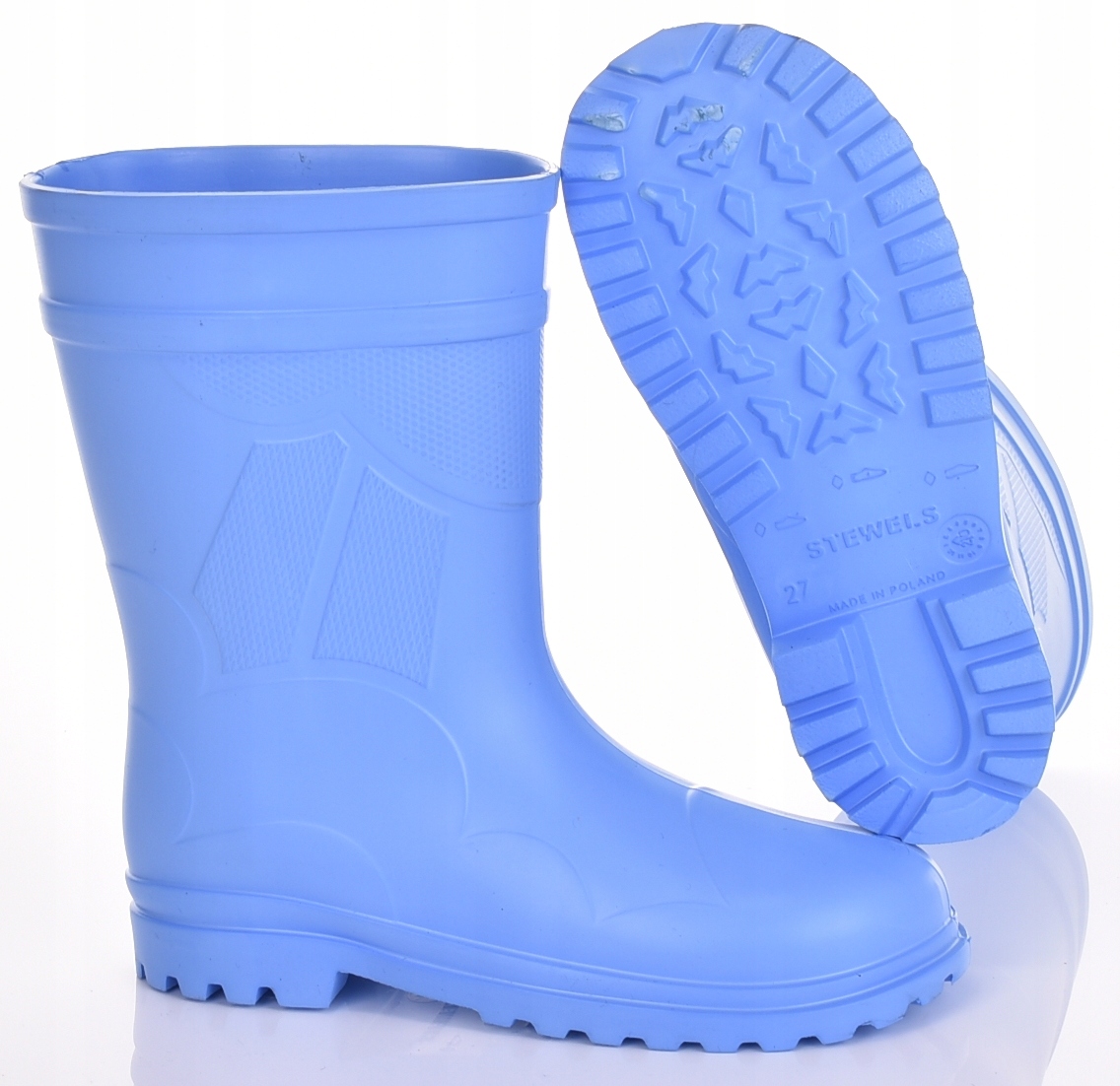 KALOSZE DAMSKIE PIANKOWE EVA POLSKIE WIOSENNE LEKKIE Marka bez marki