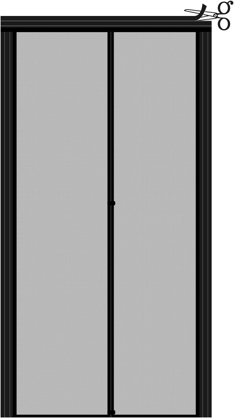 Moskytiéra na balkonové dveře Yotache nastavitelná 92-102 x 206-211 cm, černá