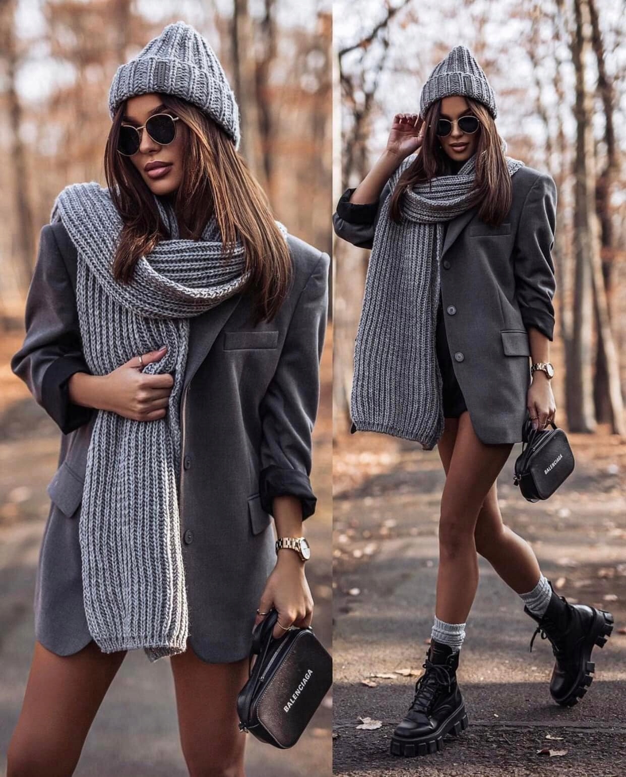 Sempre szara ciepła czapka polska produkcja Marka inna