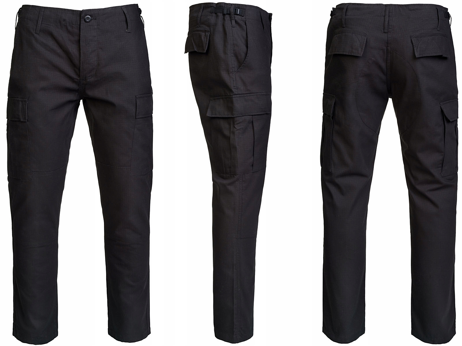 Kalhoty Bdu Vojenské bojovky Rip-stop Mil-Tec Slim Fit černé 3XL