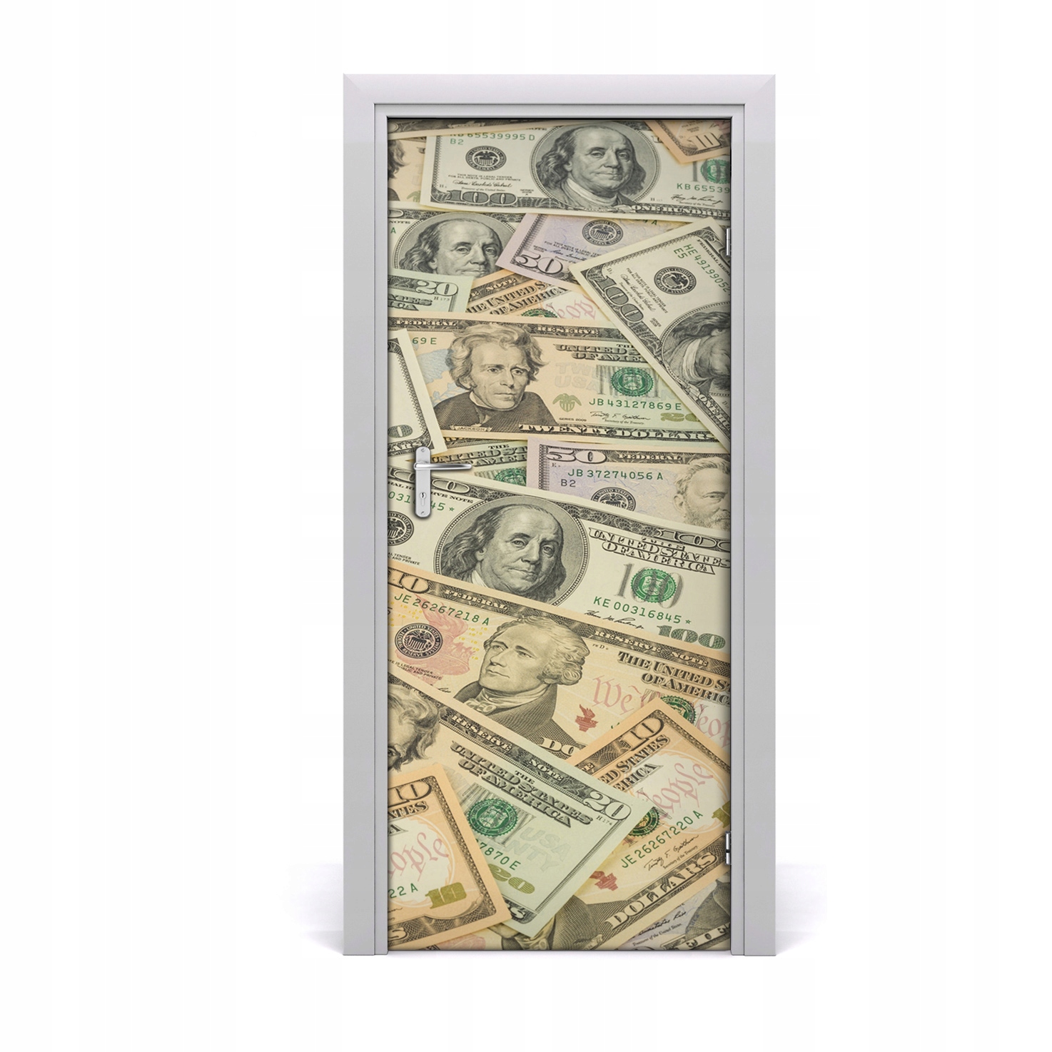 

Naklejka fototapeta na drzwi Banknoty dolarów