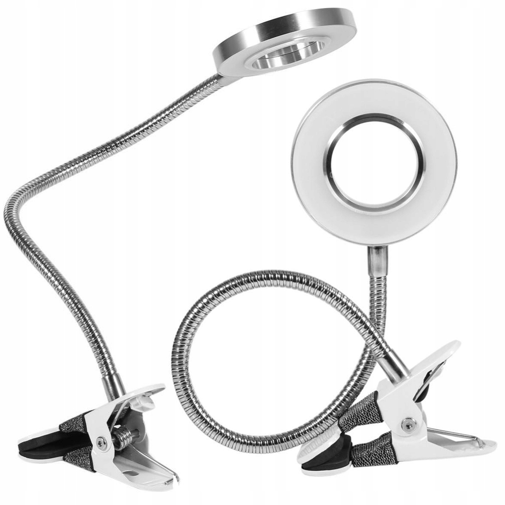 LAMPKA 24 LED BIURKOWA KOSMETYCZNA Z KLIPSEM KLIPS