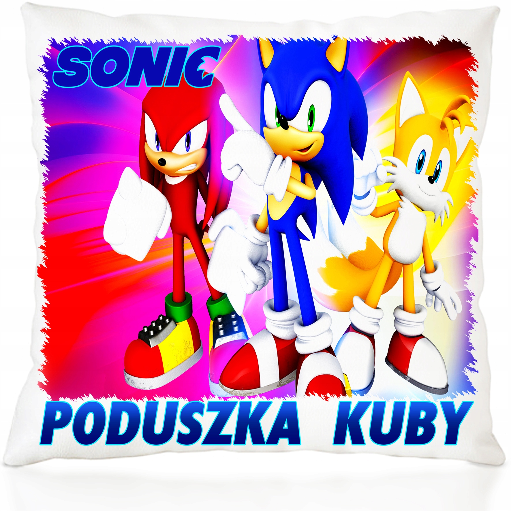 PODUSZKA SONIC + IMIĘ SUPER PREZENT DLA DZIECKA
