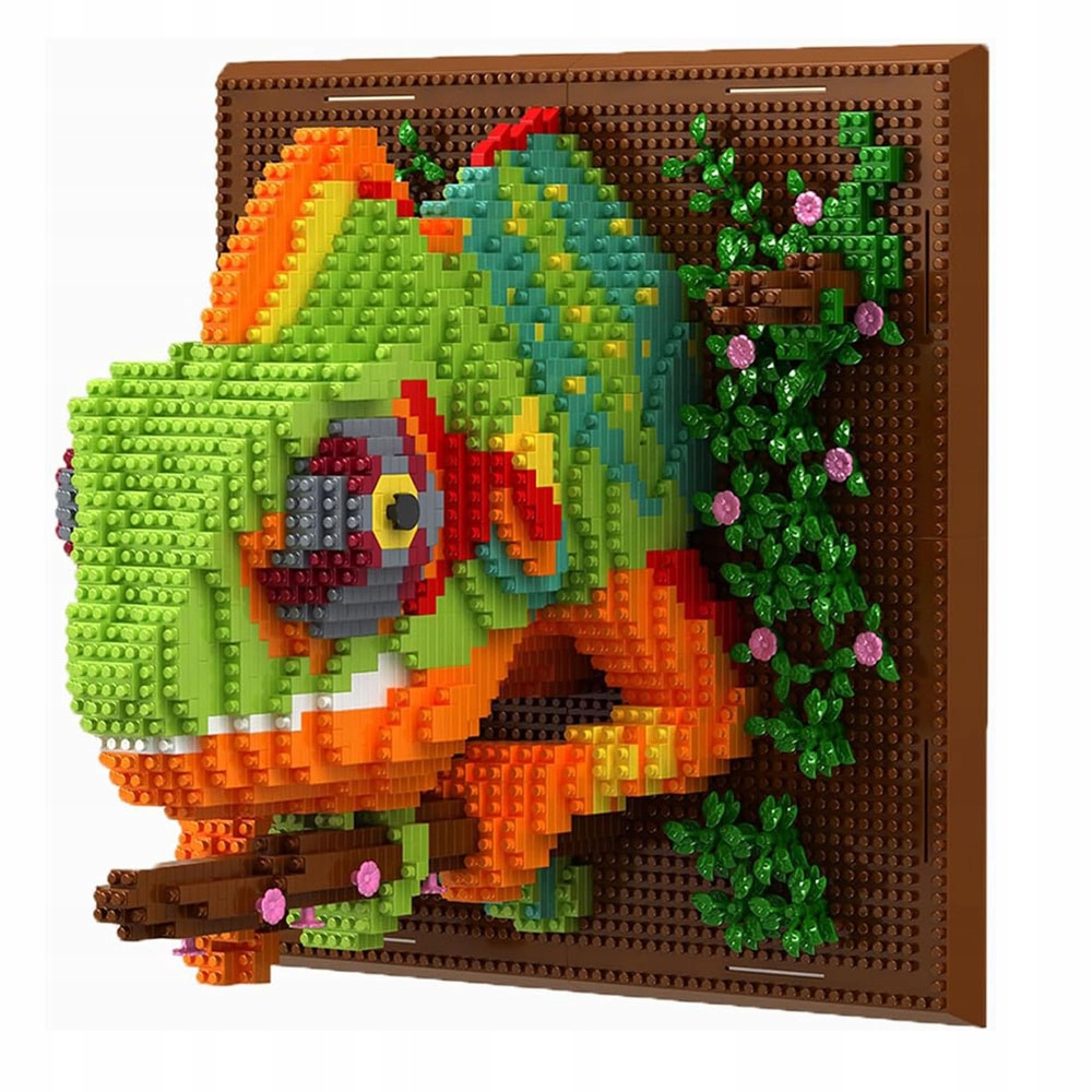 2688 ELEMENTÓW KAMELEON KLOCKI 3D REALISTYCZNY DESIGN DO BIURA SYPIALNI