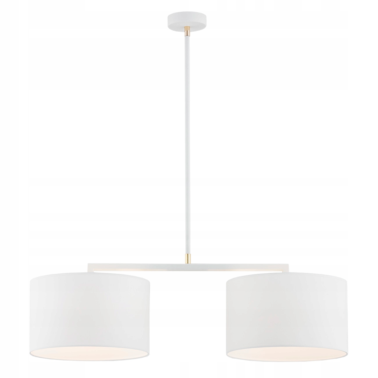 Biała Lampa Wisząca 2xE27 Z Abażurami Do Salonu Karin Argon