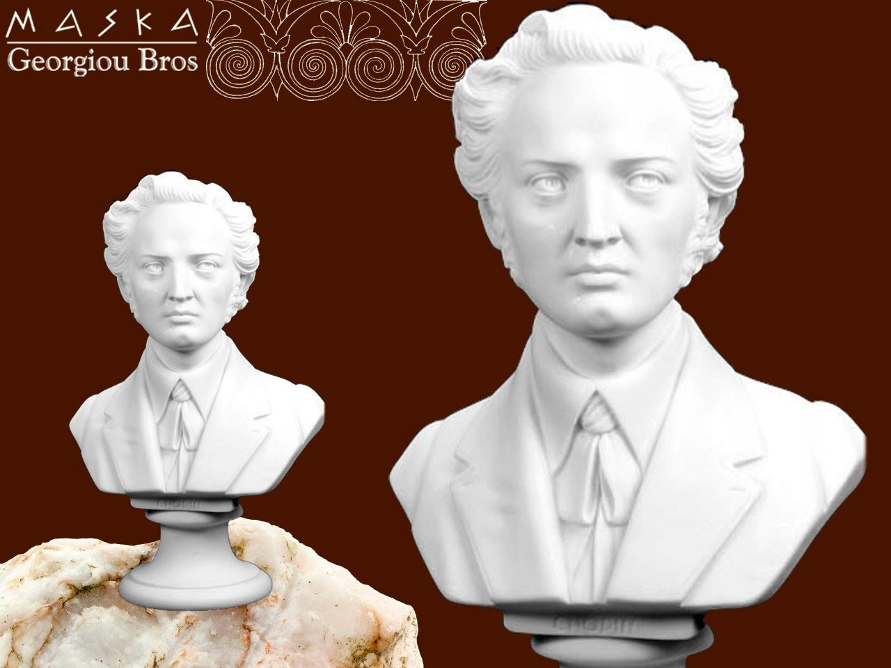 Chopin busta alabaster