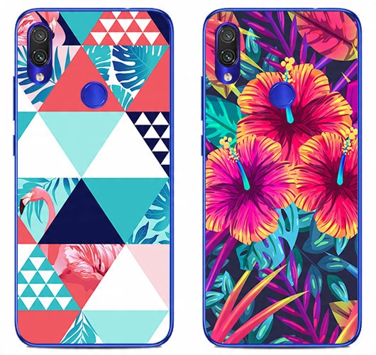 

2 x Etui Silikon Foto do Xiaomi Redmi Note 7 Szkło