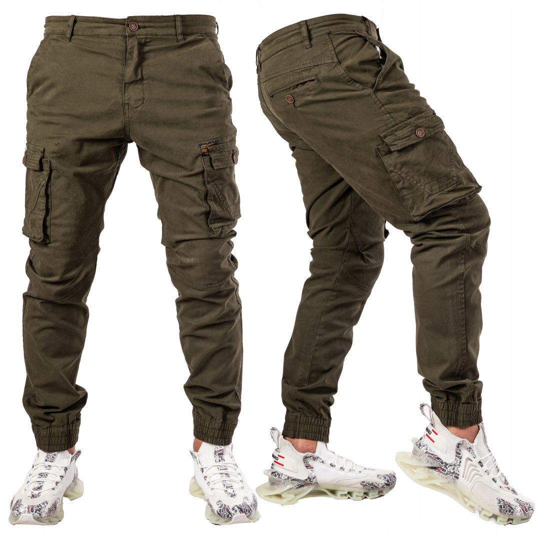 vel. 29 Pánské kalhoty Joggery kapsáče Khaki Eriol