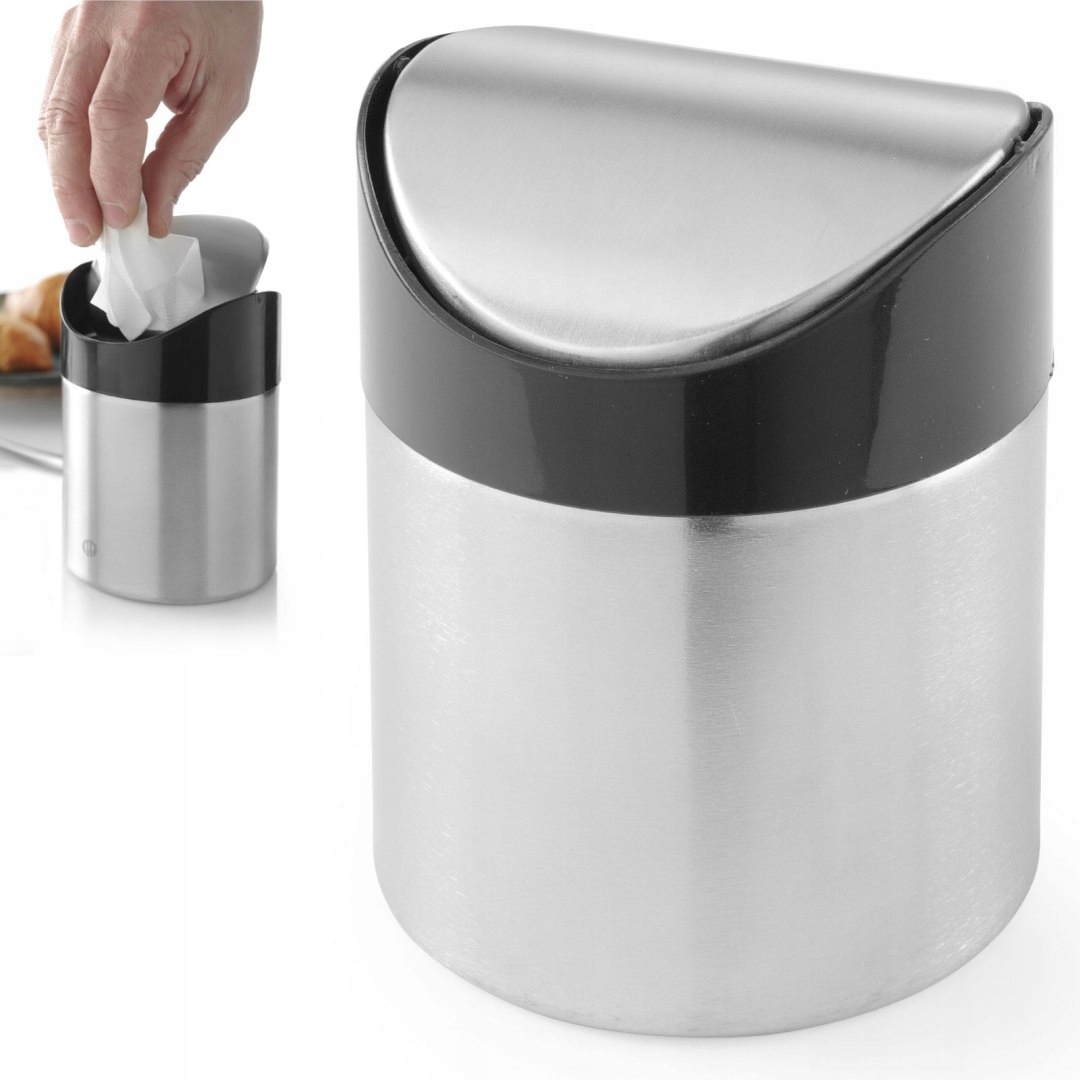 KOSZ ŚMIETNICZKA STOŁOWA Z UCHYLNĄ POKRYWKĄ Waga produktu z opakowaniem jednostkowym 0.5 kg