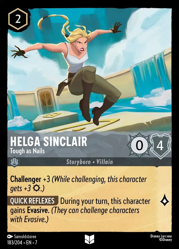 Disney Lorcana Helga Sinclair Tough as Nails 7ARI #183