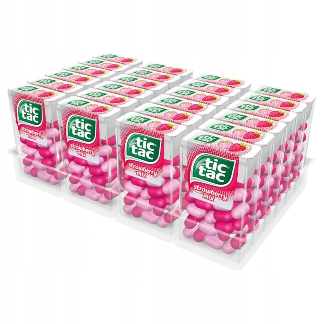 Tic Tac Dražé s příchutí jahody 18 g x 24 kusů