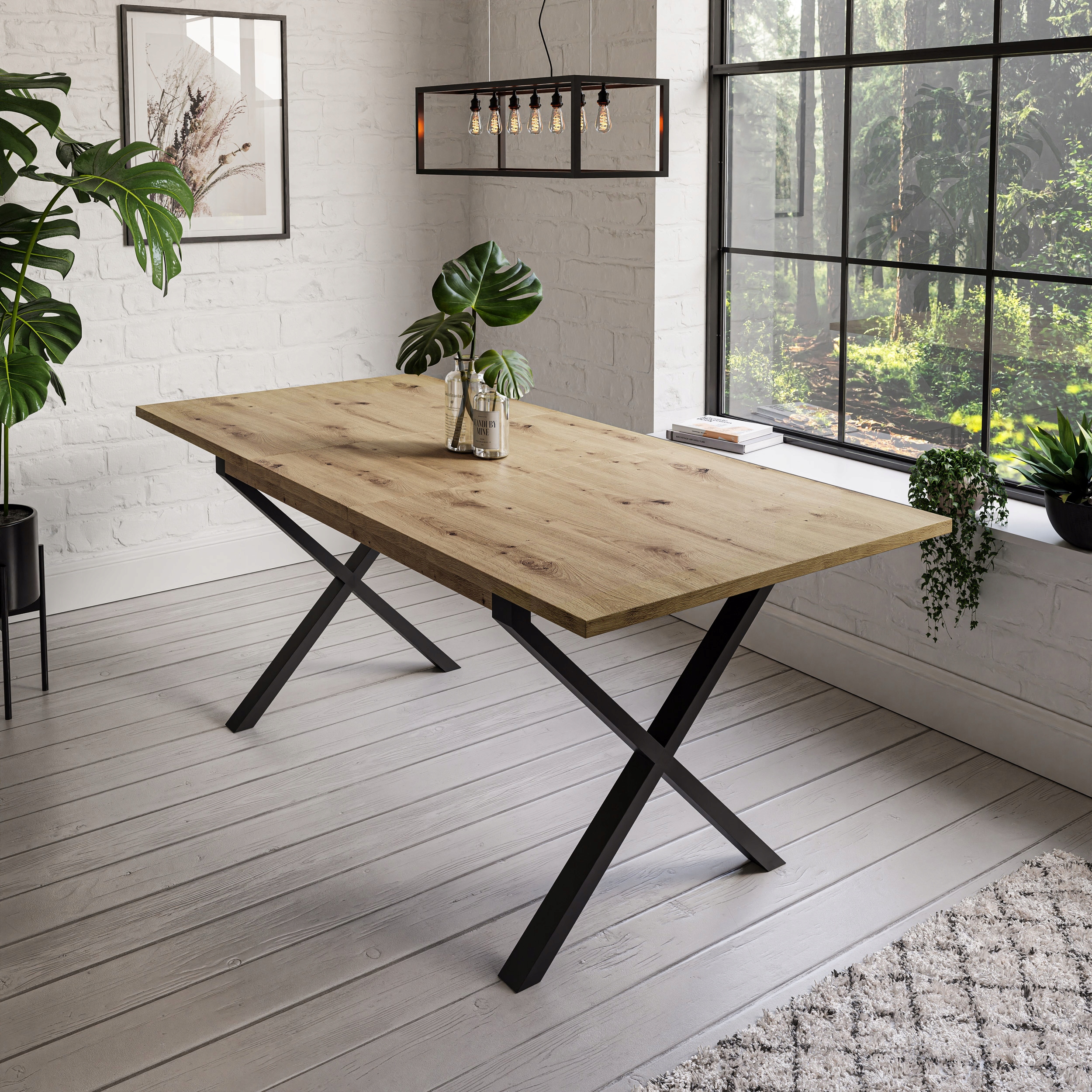 Stół rozkładany X ART 150 198 jadalnia dąb artisan Kolekcja X ART