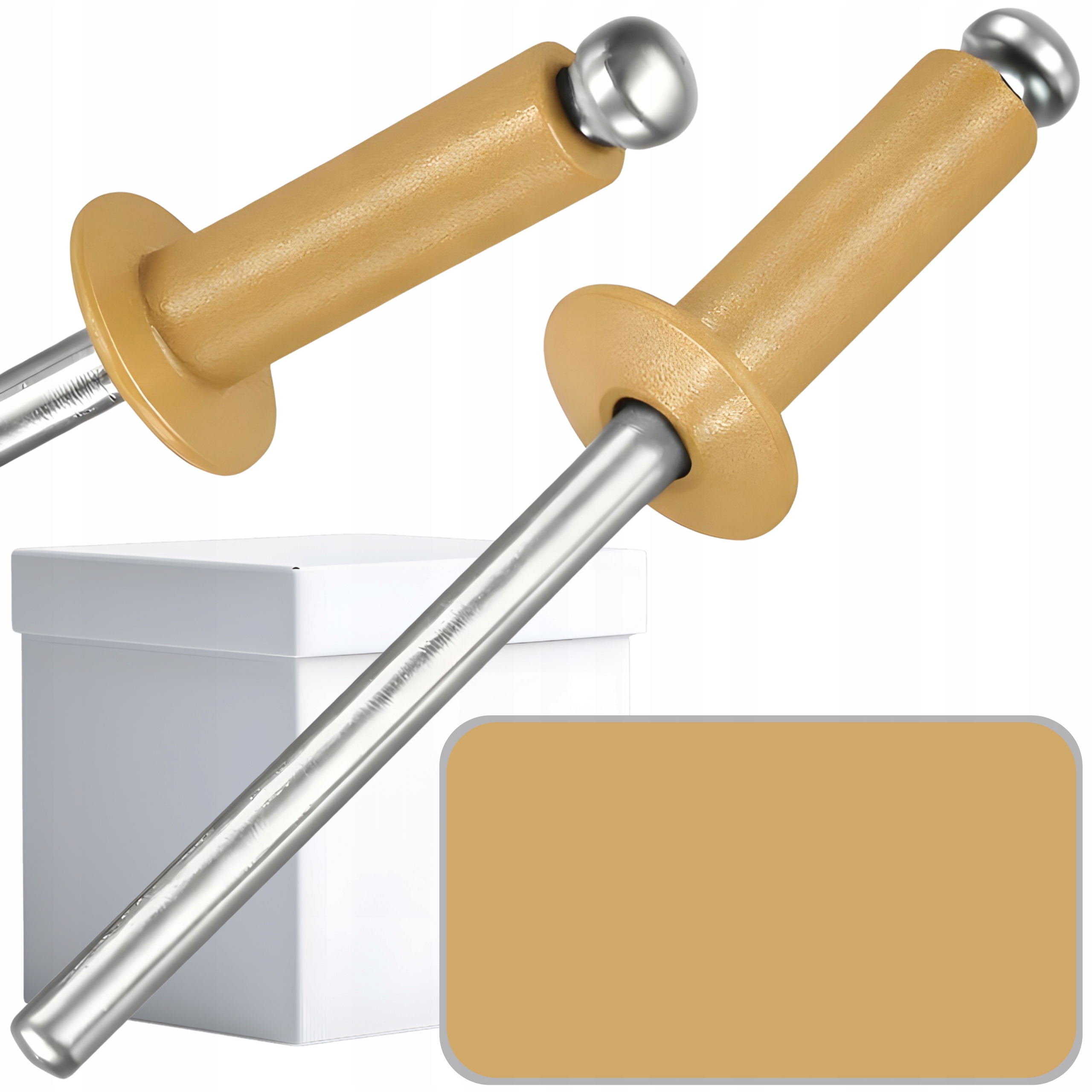 500x Nity Zrywalne 4x10 mm Kolor Ral 1002 Żółty Piaskowy Żółte