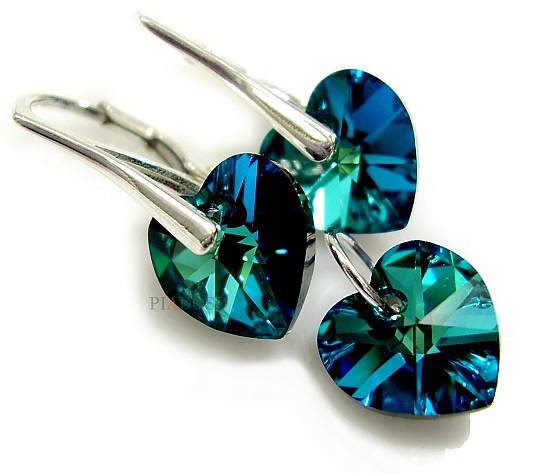 Krystaly Komplet Bermuda Blue Srdce Stříbro Arande