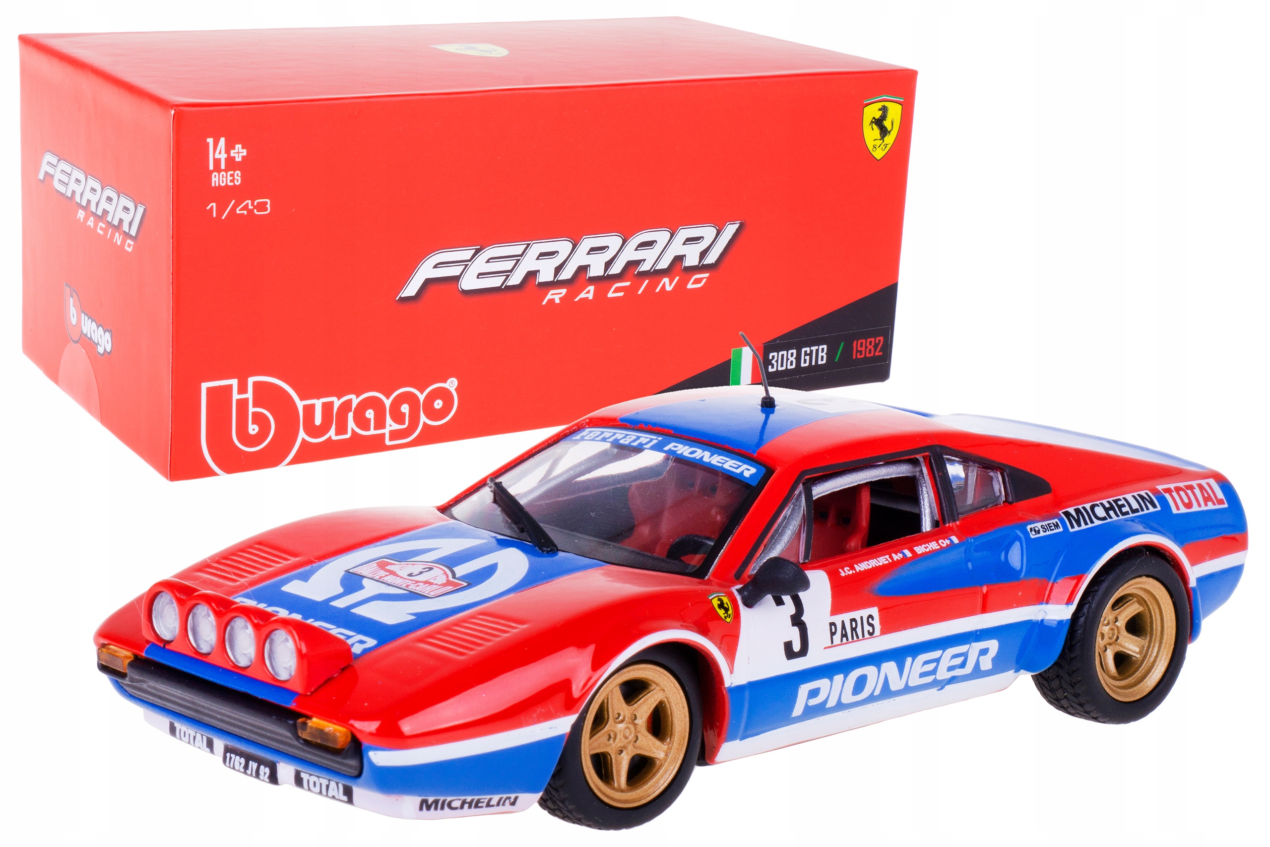 Ferrari 308 Gtb 1982 Model Bburago 1:43 Box #3