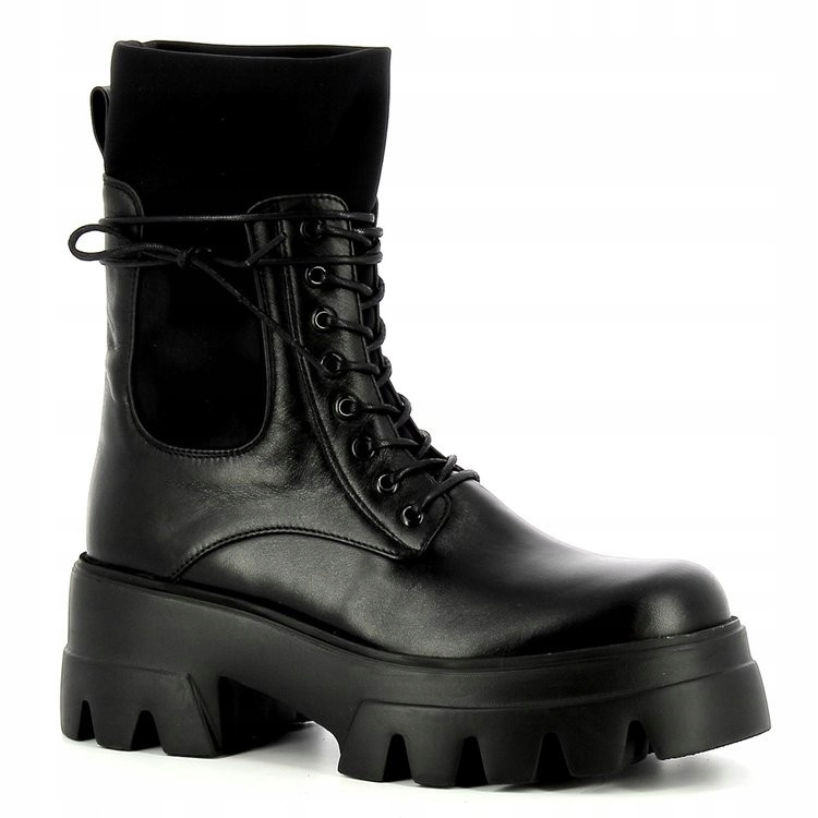 CARINII B7897 WORKERY TRAPERY SKÓRA CZARNE 36