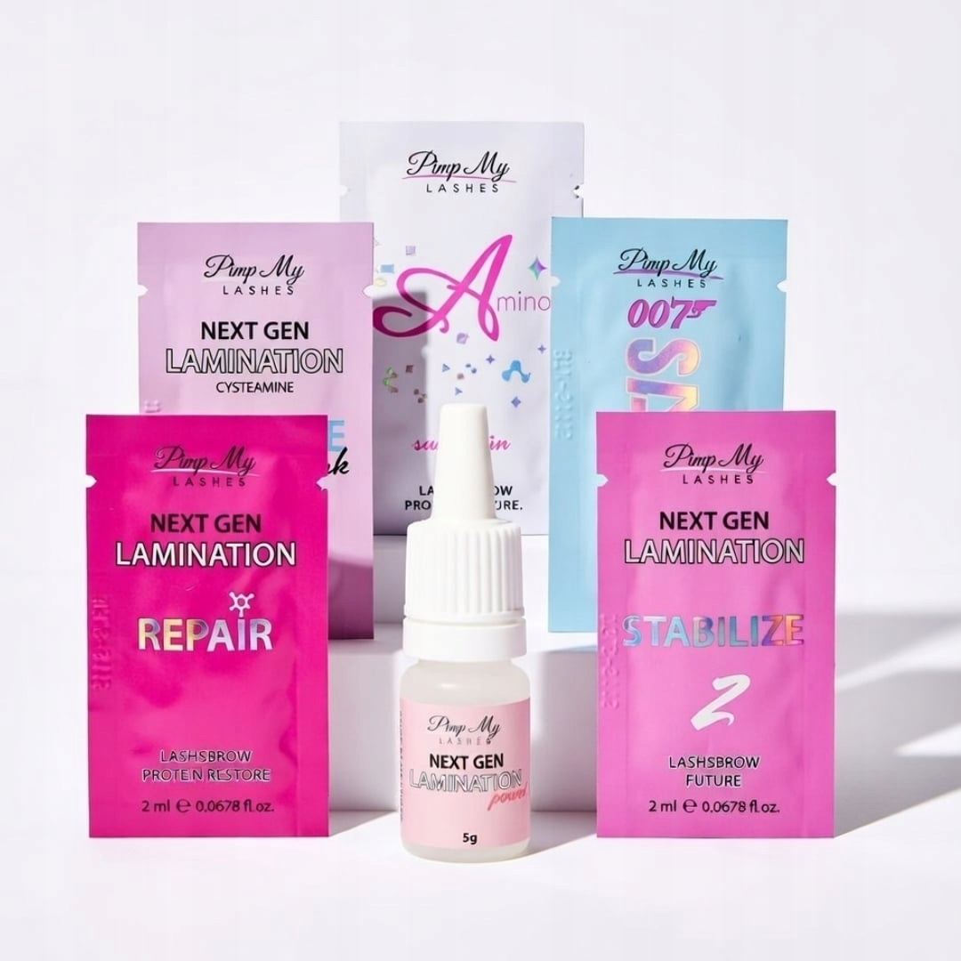 Zestaw do koreańskiej laminacji rzęs i brwi Puder Pimp My Lashes Next Gen