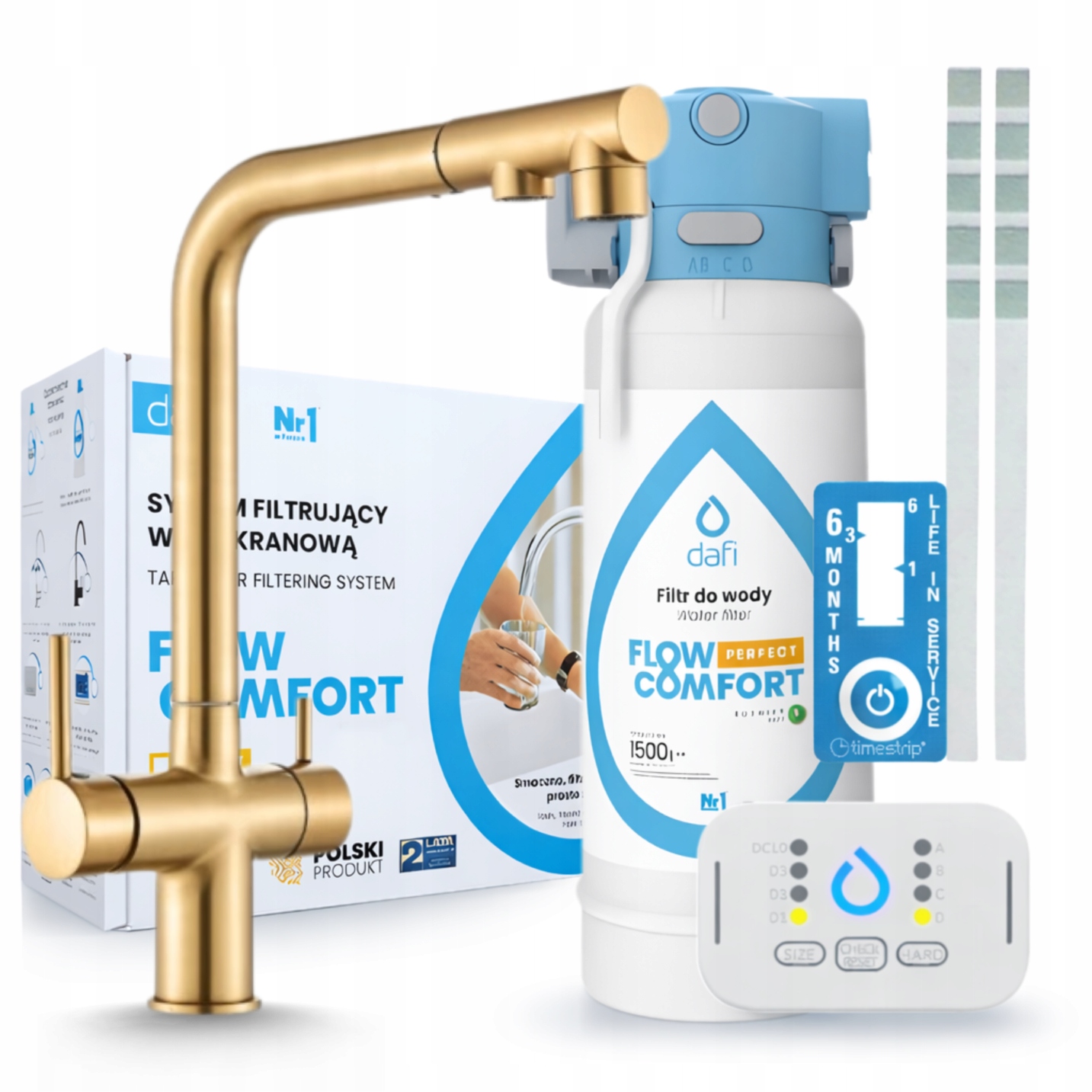 Filtr Na Vodu Pod Dřez Dafi Flow Comfort D-1 A Kohoutek Na Vodu Do Kuchyňského Filtru