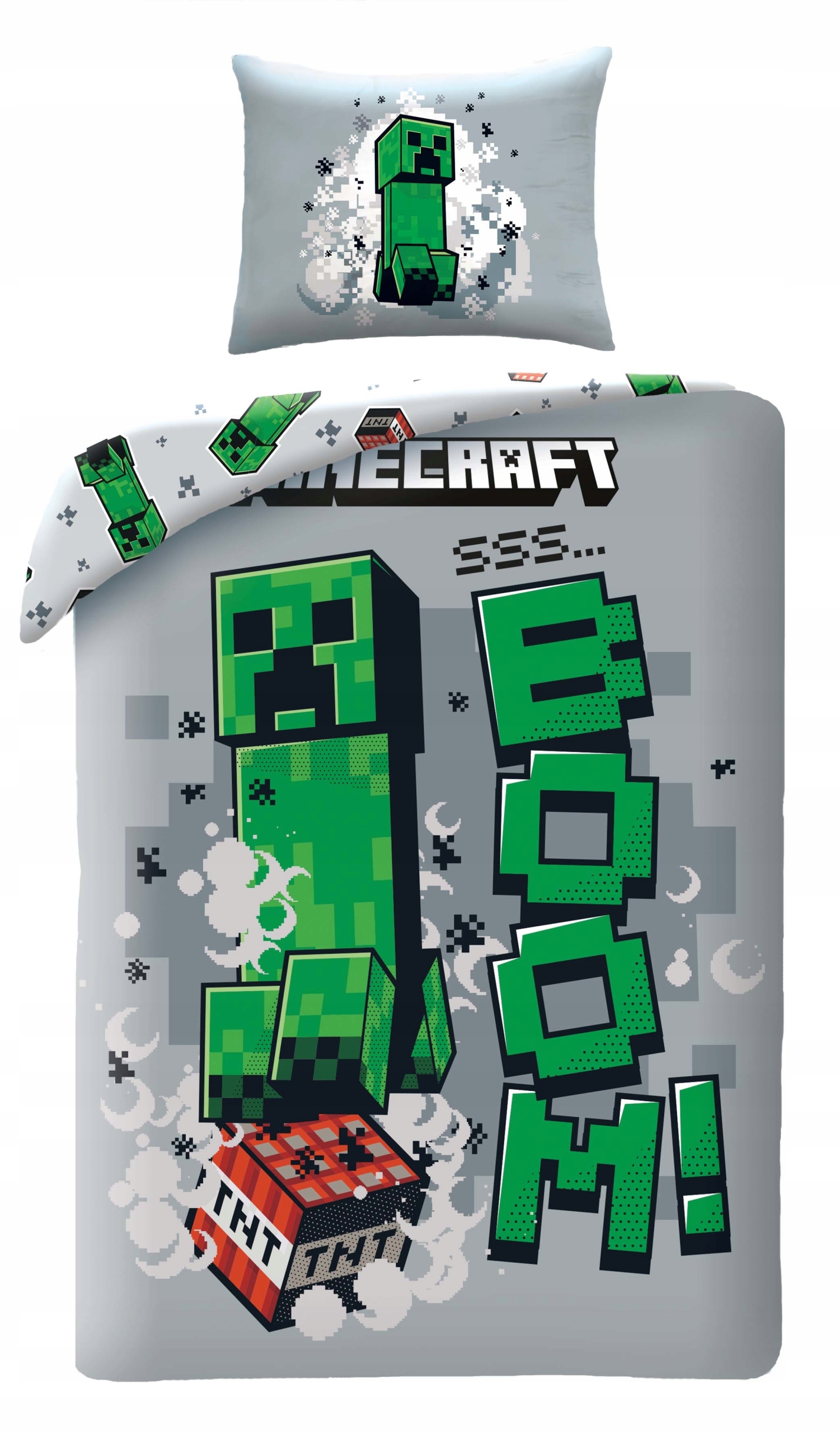 Pościel Dziecięca 140 X 200 CM Minecraft Creeper