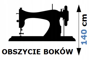 

Usługa obszycia 2 boków firany o wys. 140cm