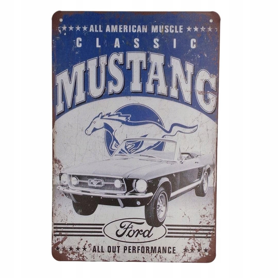 

Tabliczka Ozdobna Blacha Vintage Retro Mustang