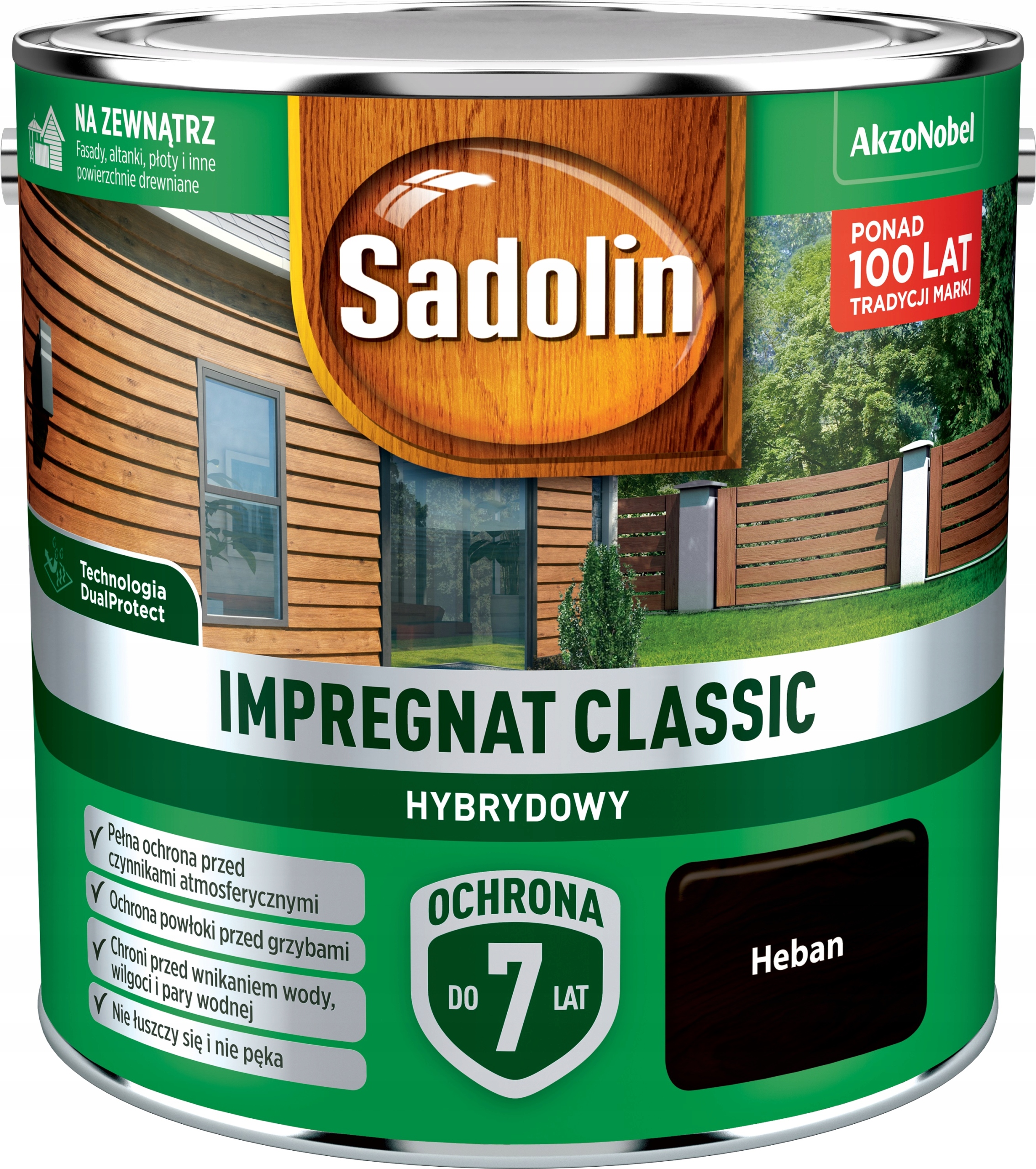 Impregnat do drewna Sadolin Classic hybrydowy Heban 2,5L