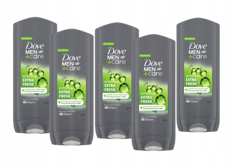 Dove Men Extra Fresh Żel pod prysznic męski 5x400ml