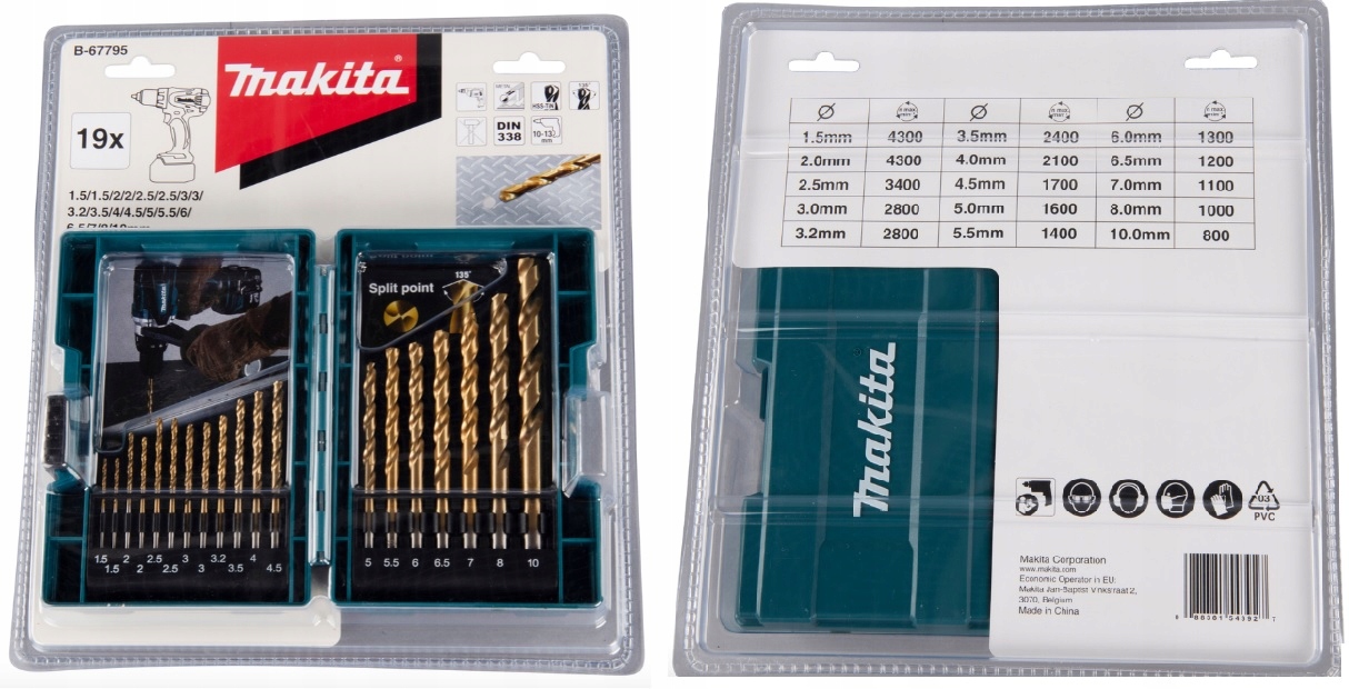 

Makita B-67795 Zestaw Wierteł Do Metalu 19SZT