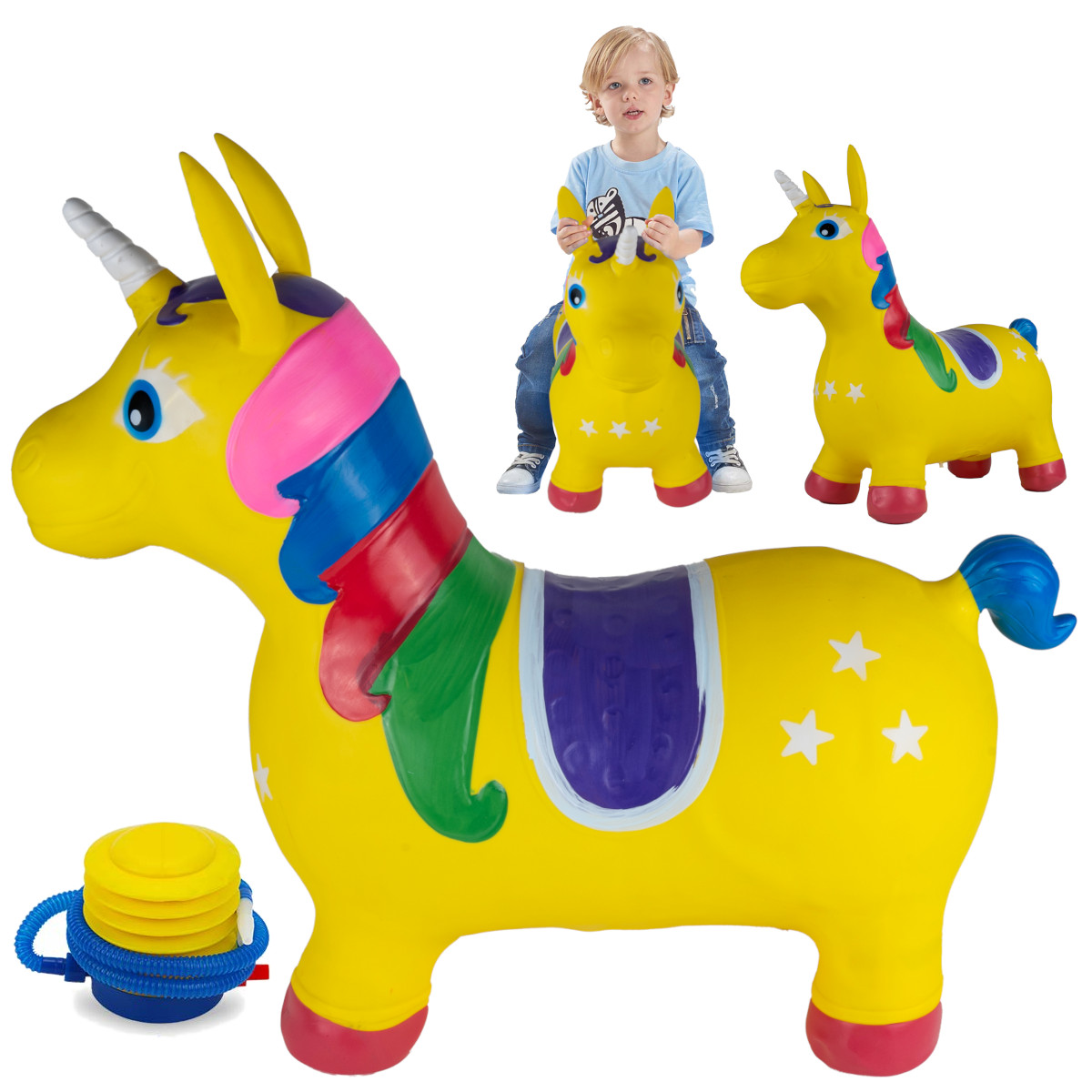 SKOCZEK GUMOWY DO SKAKANIA JEDNOROŻEC KONIK GUMOWY WYTRZYMAŁY + POMPKA Rodzaj skoczki