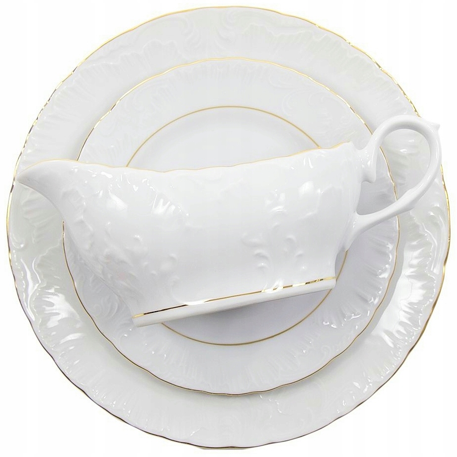 3604 SOSJERKA 500 ml Złota Linia ROCOCO PORCELANA ĆMIELÓW MALCER