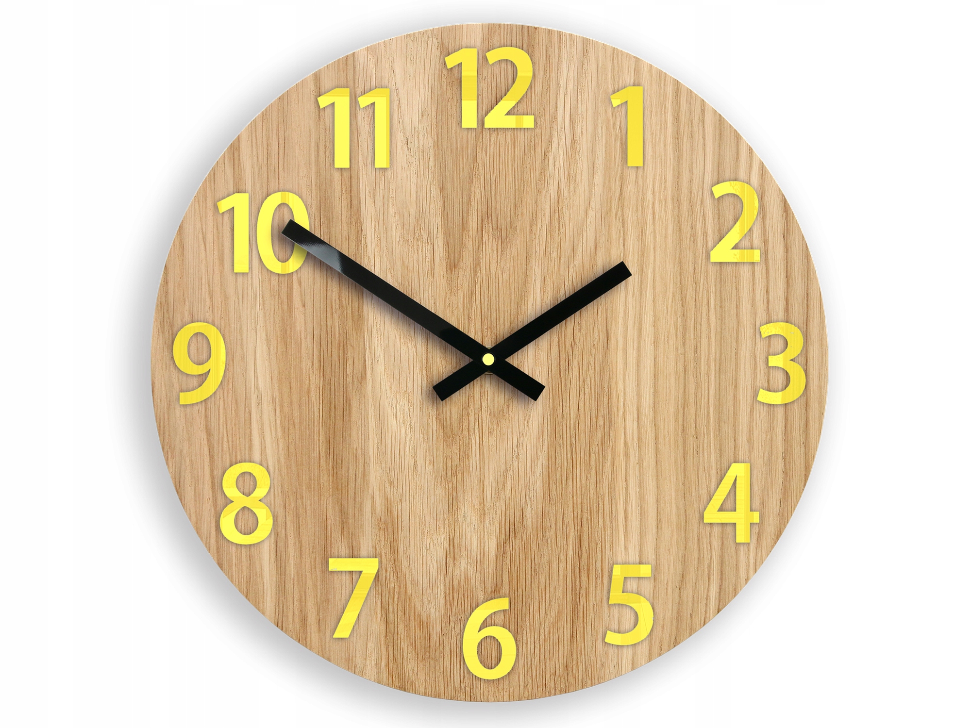 Dřevěné nástěnné hodiny Amadeus Žluté 33 cm Diy