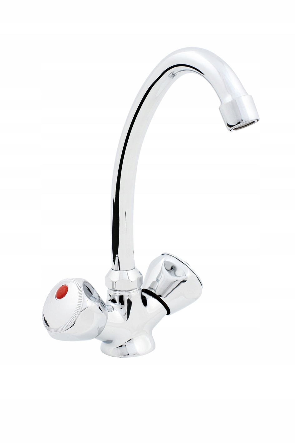 Aqbau Standard stojánková dřezová baterie Otočný baterie výtokové ramínko chrom