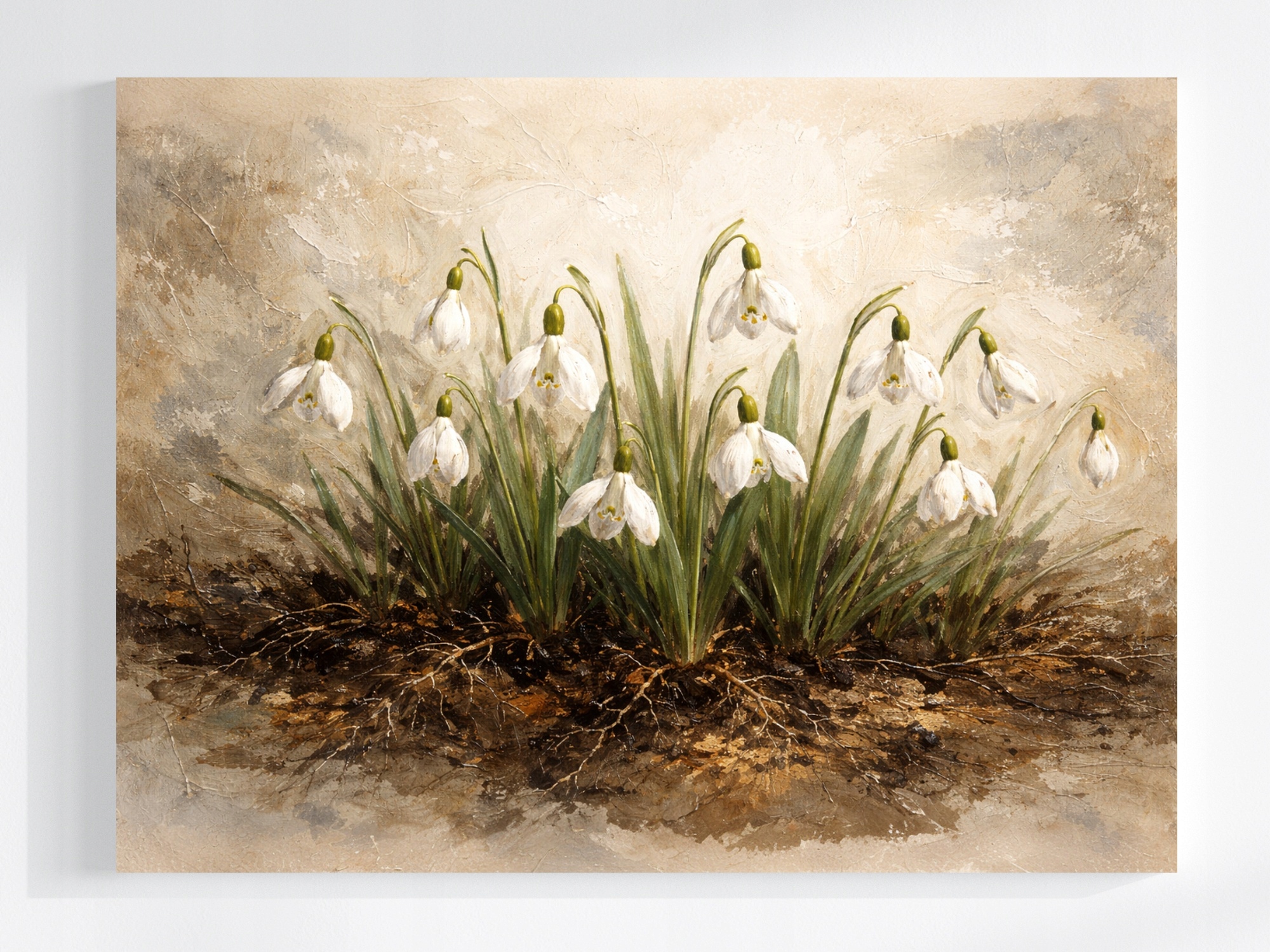 Obraz Na Plátně Canvas Příroda Jaro Zahrada Louka Květiny Sněženky 100x75