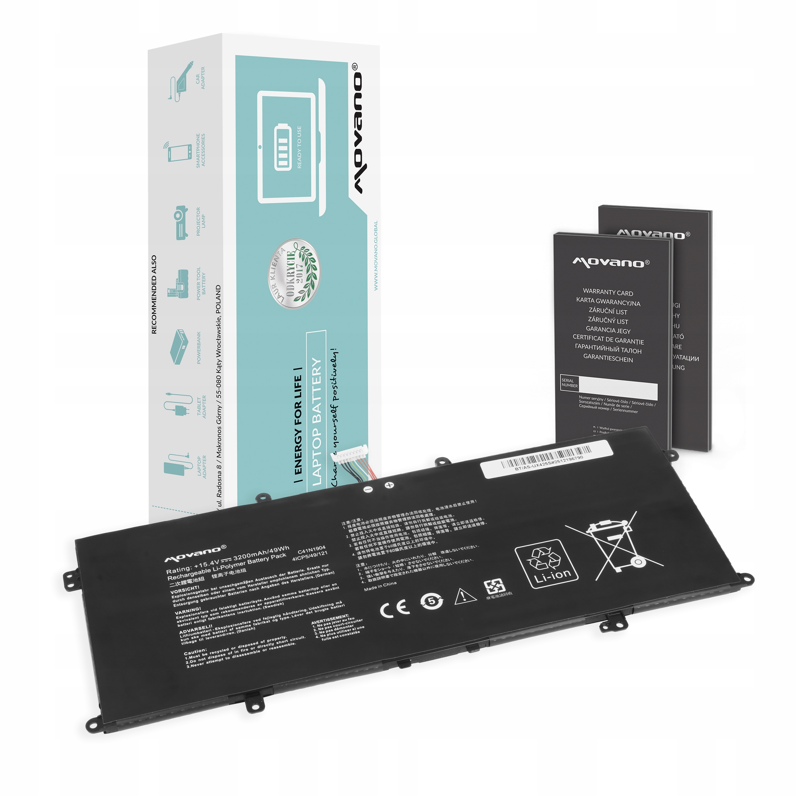 Bateria C41N1904 do Asus UX325JA UX325EA UX363EA UM425IA UX425JA