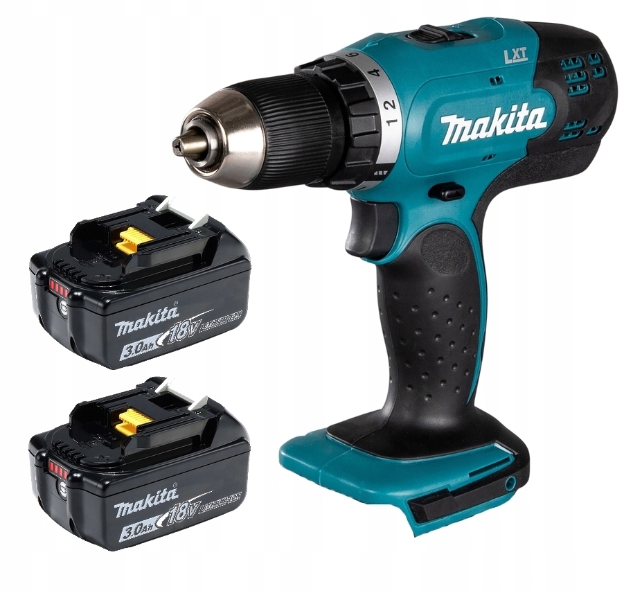 Makita Aku Wiertarko Wkrętarka Lxt 18V 42Nm 2x3Ah BL1830 DDF453Z