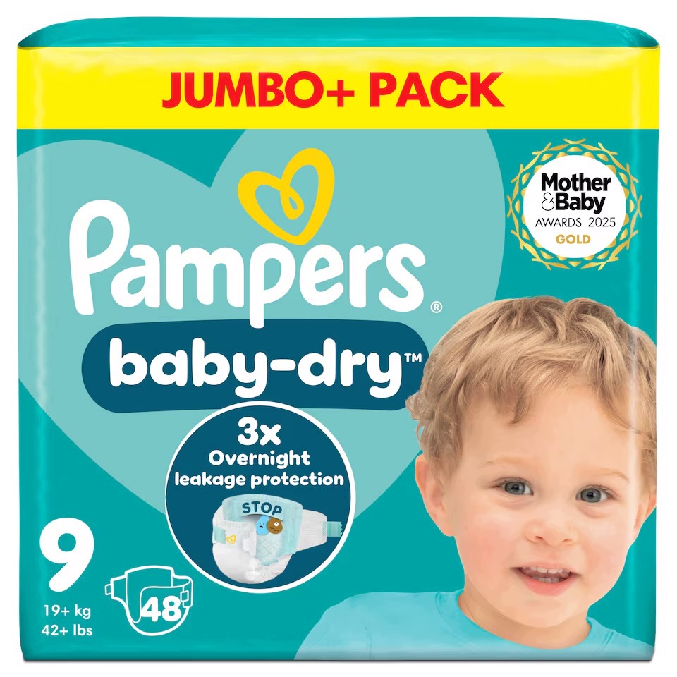 Pieluszki Pampers Baby Dry Rozmiar 9 , 48 szt